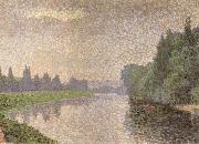 Albert Dubois-Pillet The Marne at Dawn oil painting artist